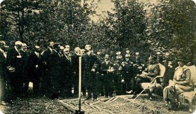Visita de Alfonso XIII a Coadonga, creacción del Parque de la montaña de Covadonga