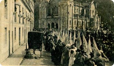 Visita de Alfonso XIII a Covadonga